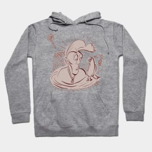 Person and pigeon Random stuff Hoodie